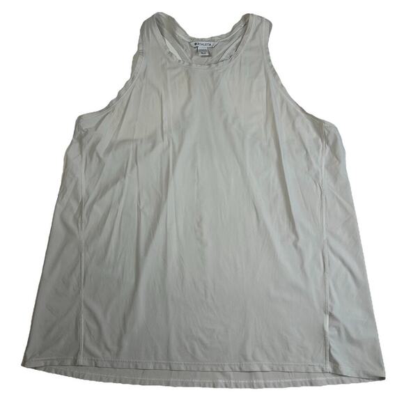 Athleta Tank Top Womens XLT Racerback Nylon White Athletic Running - Picture 1 of 8